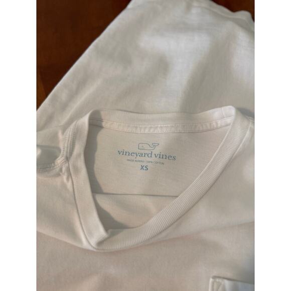 Vineyard Vines Pink Whale Logo Florida White Long Sleeve 100% Cotton Size XS - Picture 3 of 4